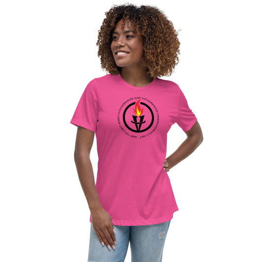 And the light shineth in darkness; and the darkness comprehended it not John 1:5 Women's Relaxed T-Shirt