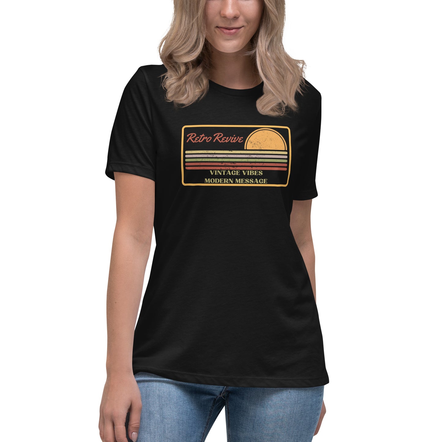 RetroRevive Vintage Vibes Modern Message Women's Relaxed T-Shirt