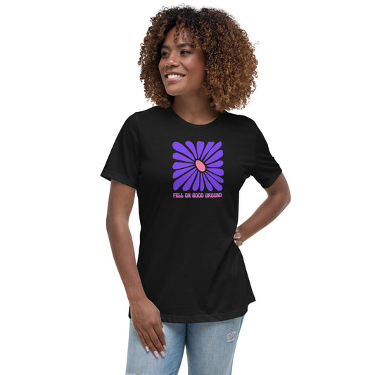 FELL ON GOOD GROUND Women's Relaxed T-Shirt