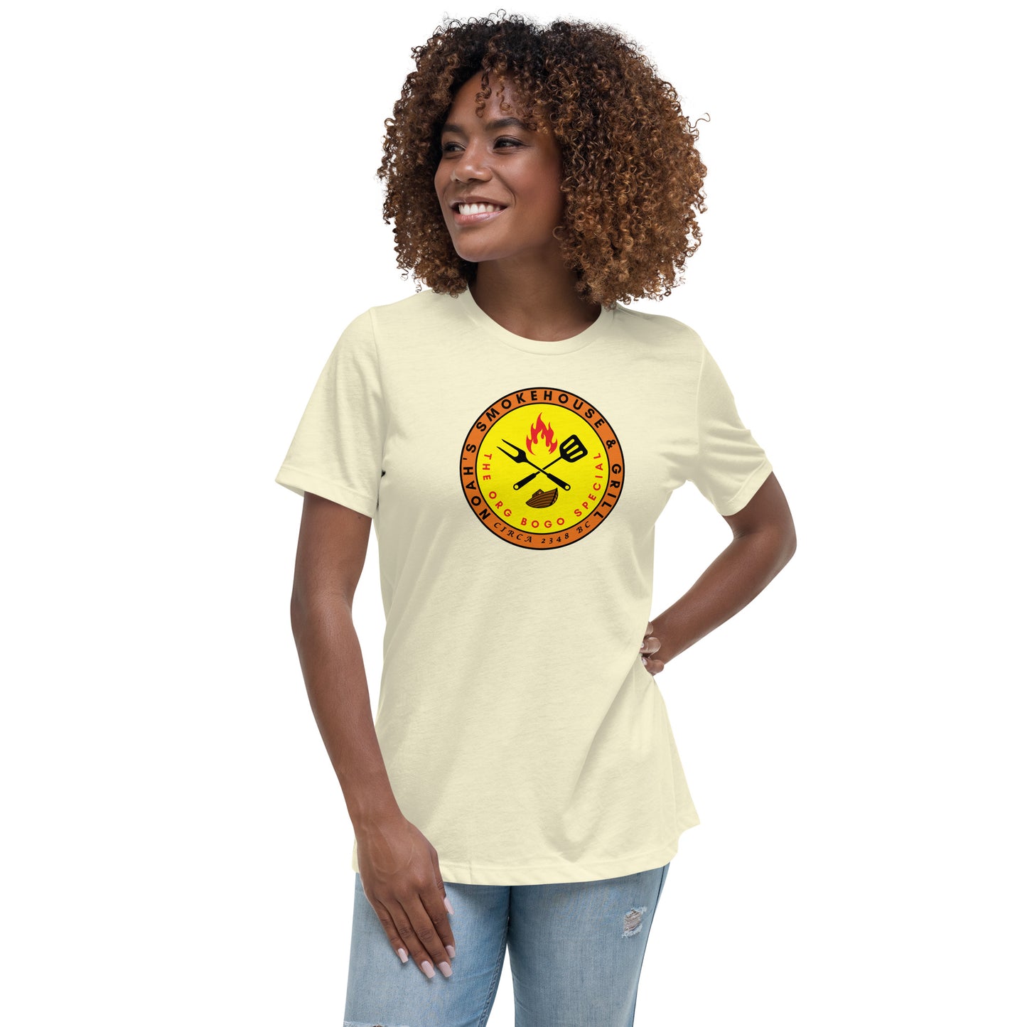 Noah's Smokehouse & Grill - The Org BOGO Special Circa 2348 BC Women's Relaxed T-Shirt