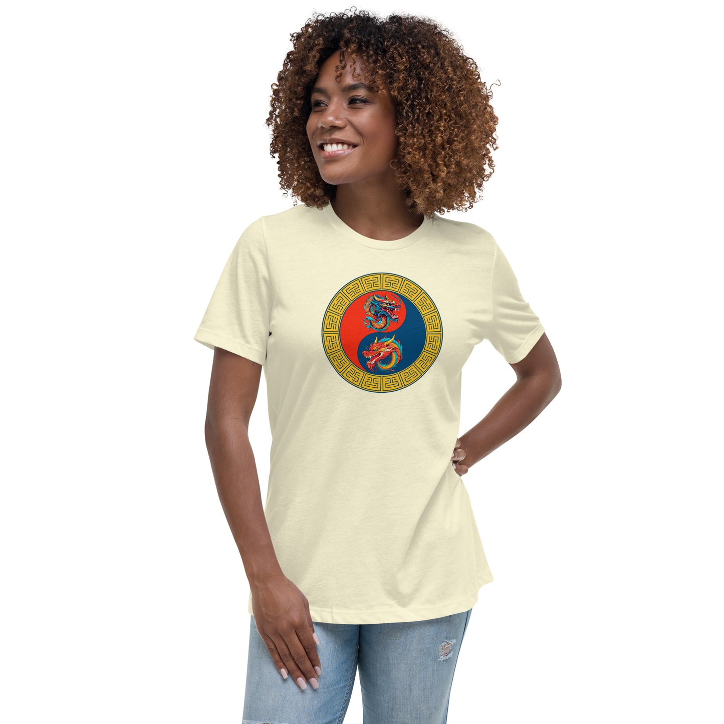 Double Dragons Yin-Yang Women's Relaxed T-Shirt