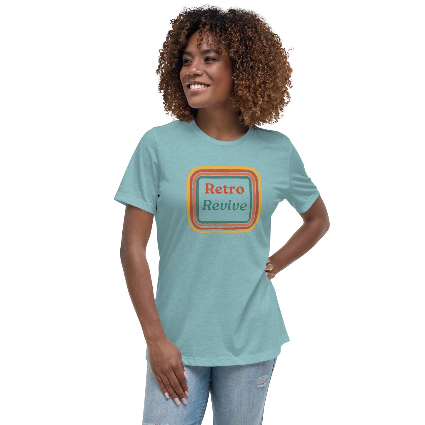 Retro Revive 70's Square Design Women's Relaxed T-Shirt