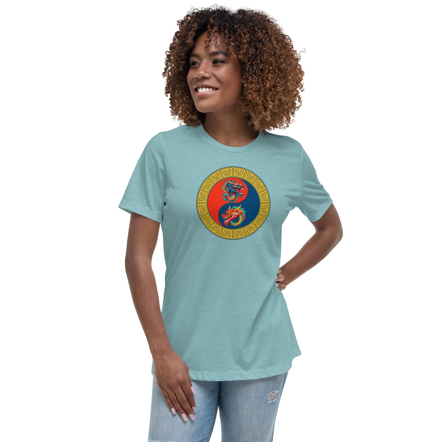 Double Dragons Yin-Yang Women's Relaxed T-Shirt