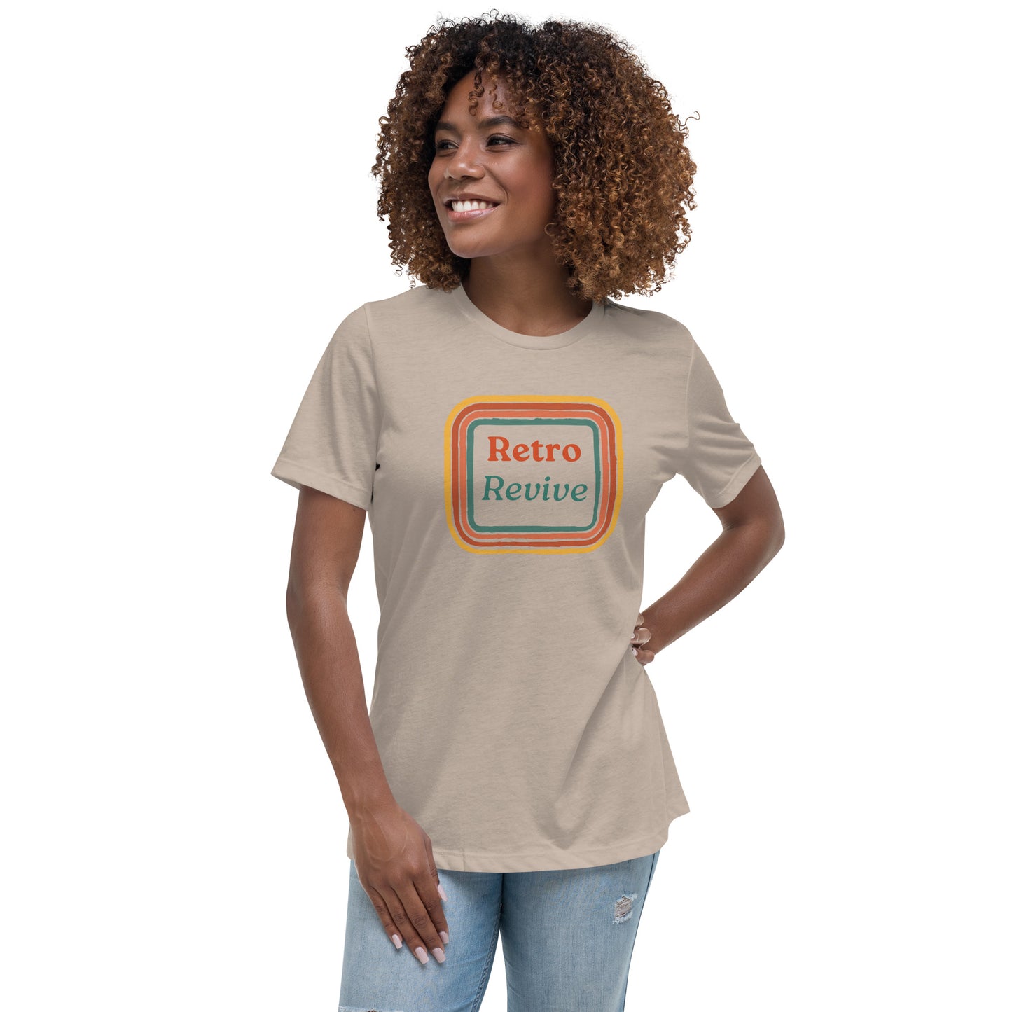 Retro Revive 70's Square Design Women's Relaxed T-Shirt