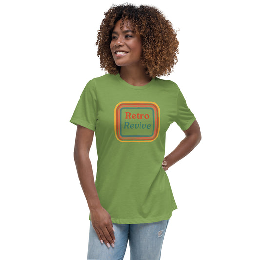 Retro Revive 70's Square Design Women's Relaxed T-Shirt