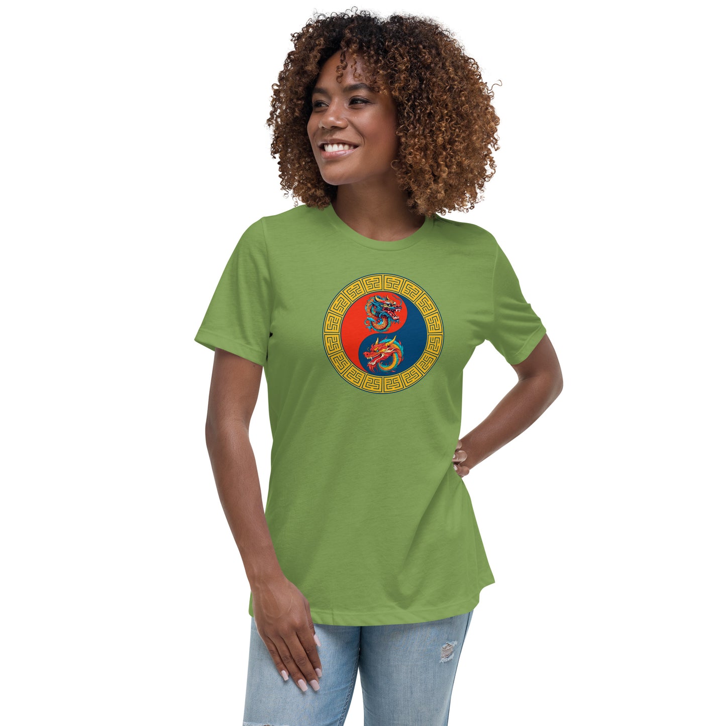 Double Dragons Yin-Yang Women's Relaxed T-Shirt