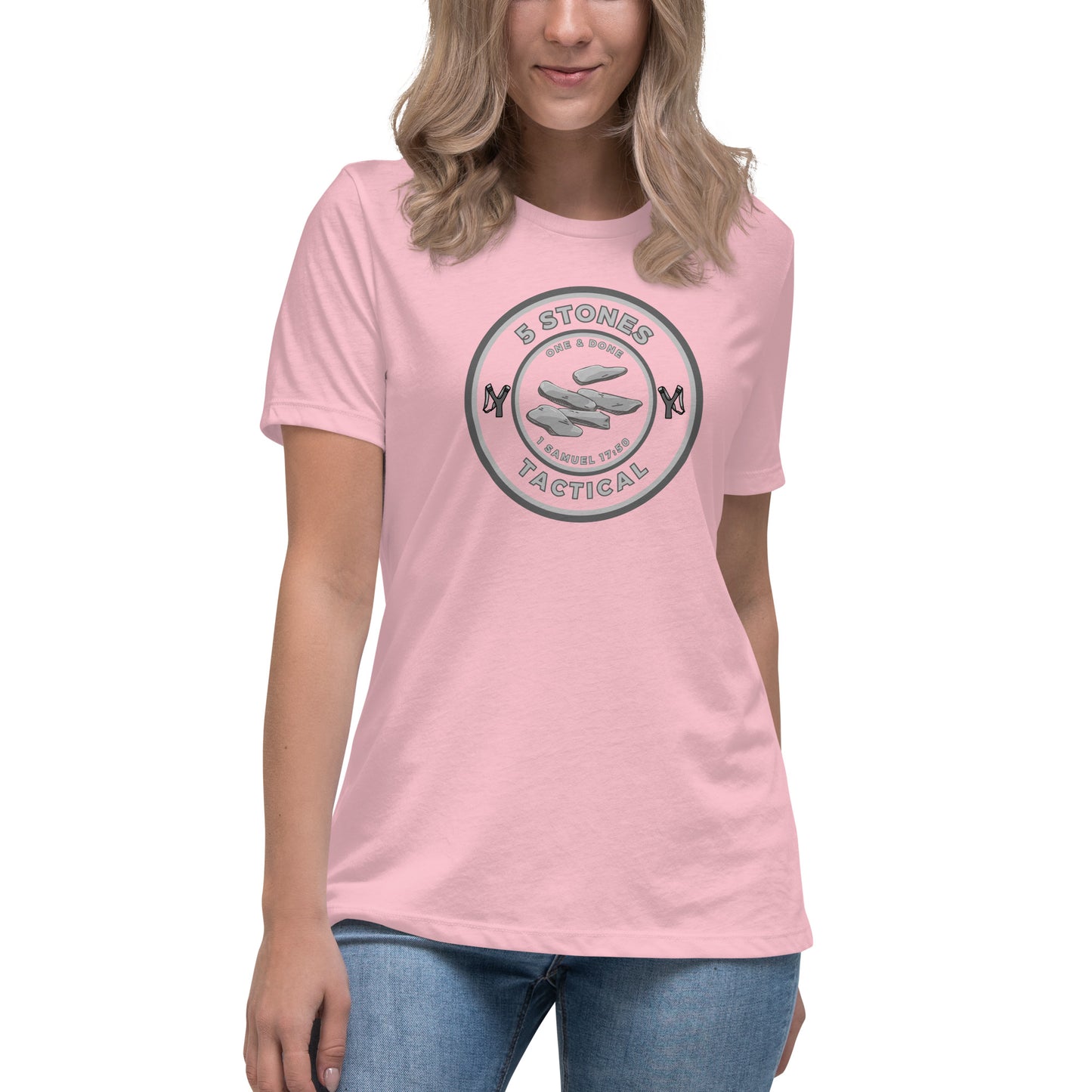 5 Stones Tactical 1 Samuel 17:50 One & Done Women's Relaxed T-Shirt