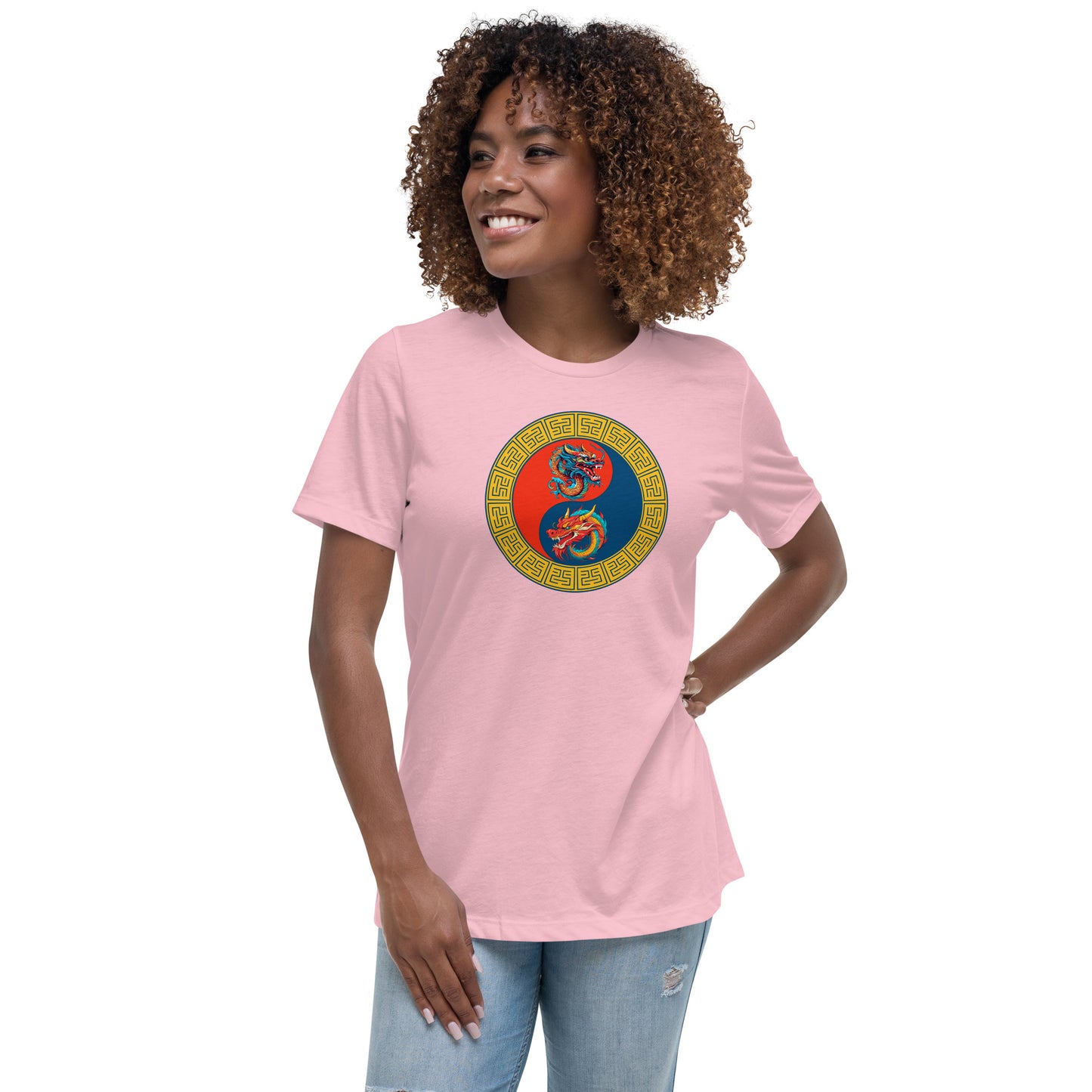 Double Dragons Yin-Yang Women's Relaxed T-Shirt