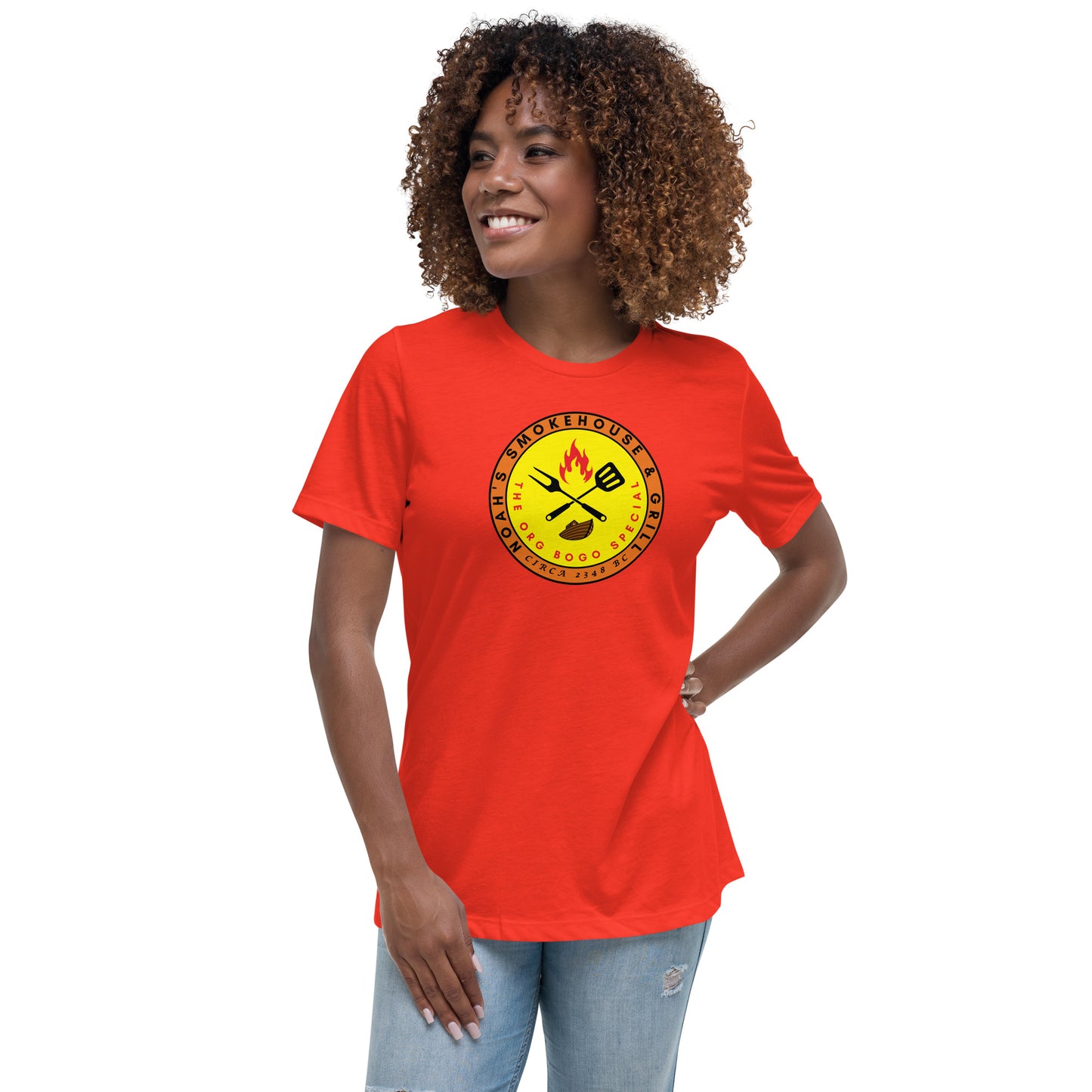 Noah's Smokehouse & Grill - The Org BOGO Special Circa 2348 BC Women's Relaxed T-Shirt