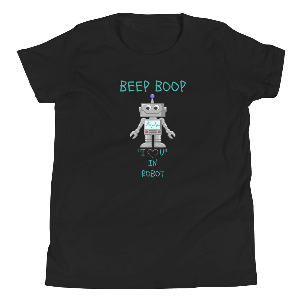 BEEP BOOP "I LOVE U" IN ROBOT Youth Short Sleeve T-Shirt