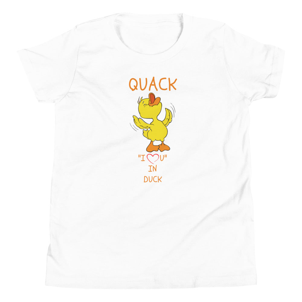 QUACK "I LOVE YOU" IN DUCK Youth Short Sleeve T-Shirt