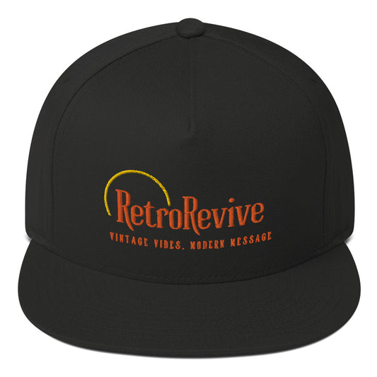 RetroRevive "Vintage Vibes, Modern Message" Flat Bill Cap