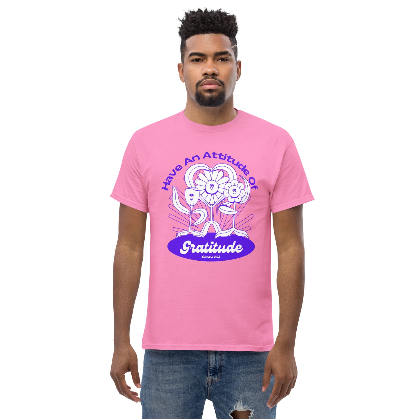 Have an Attitude of Gratitude Purple Men's Classic Tee