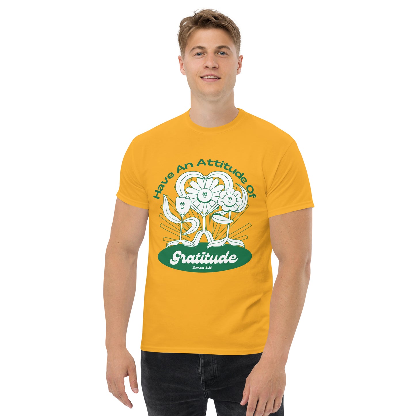 Have an Attitude of Gratitude Green Men's Classic Tee