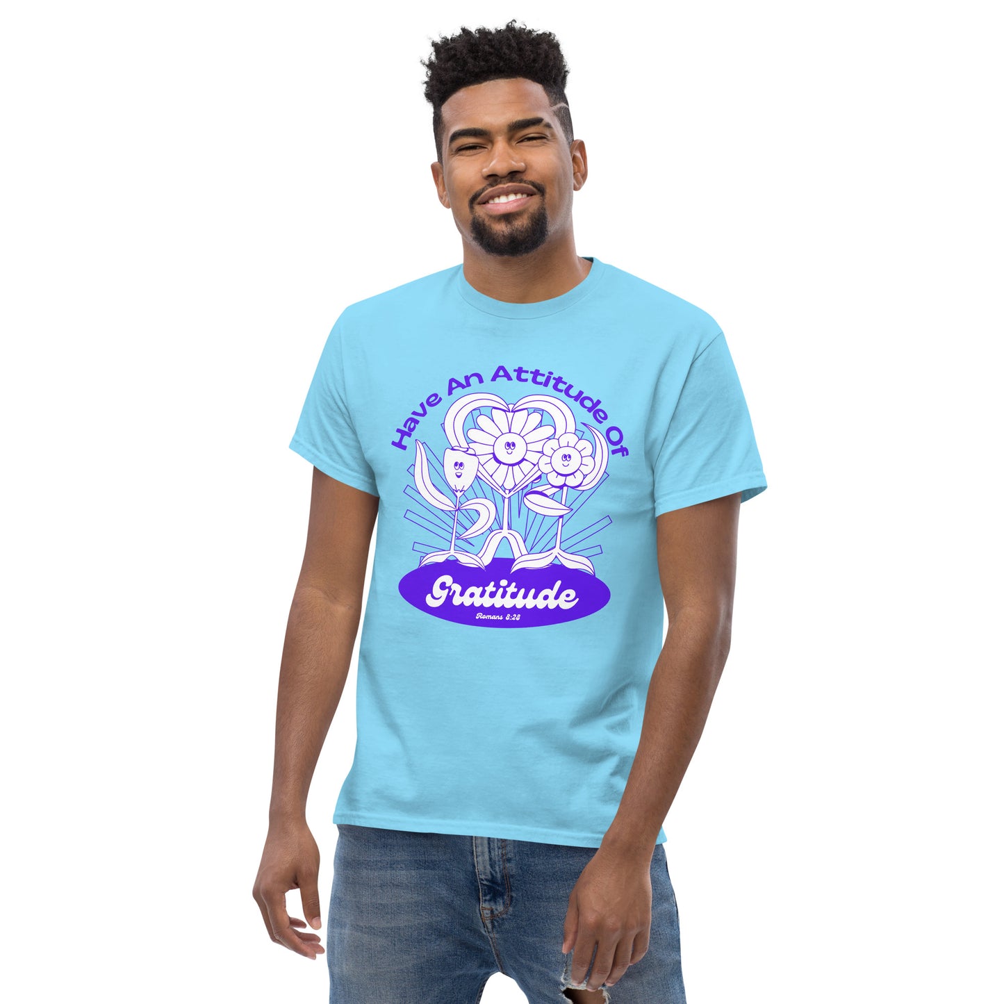 Have an Attitude of Gratitude Purple Men's Classic Tee