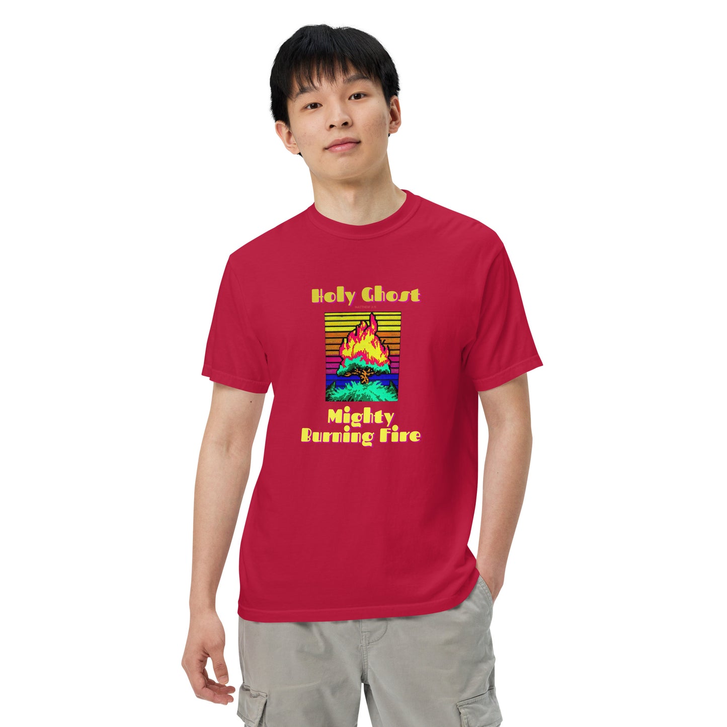 Holy Ghost Mighty Burning Fire Men’s Comfort Colors T-Shirt