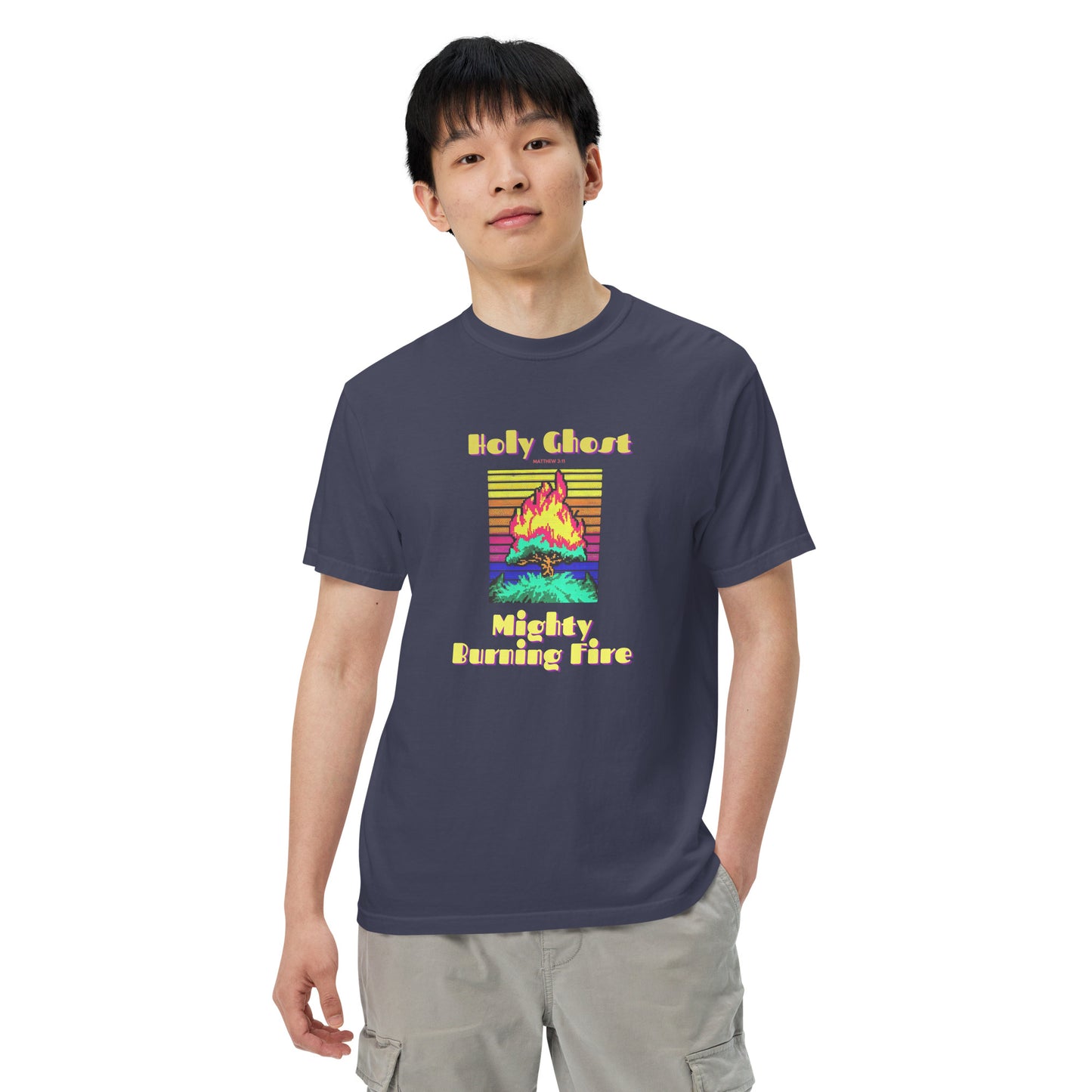 Holy Ghost Mighty Burning Fire Men’s Comfort Colors T-Shirt