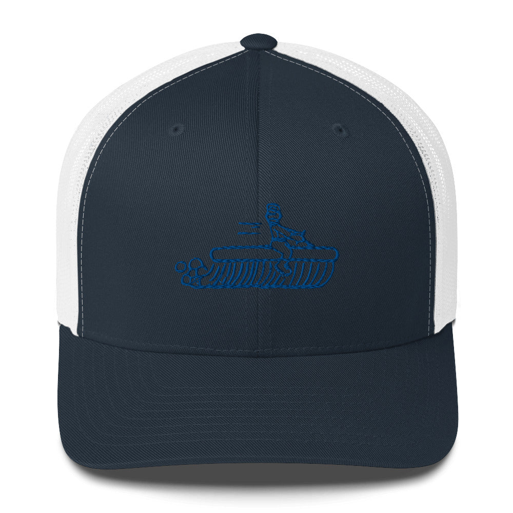 Clean Tech'n Blue Stitching Trucker Cap