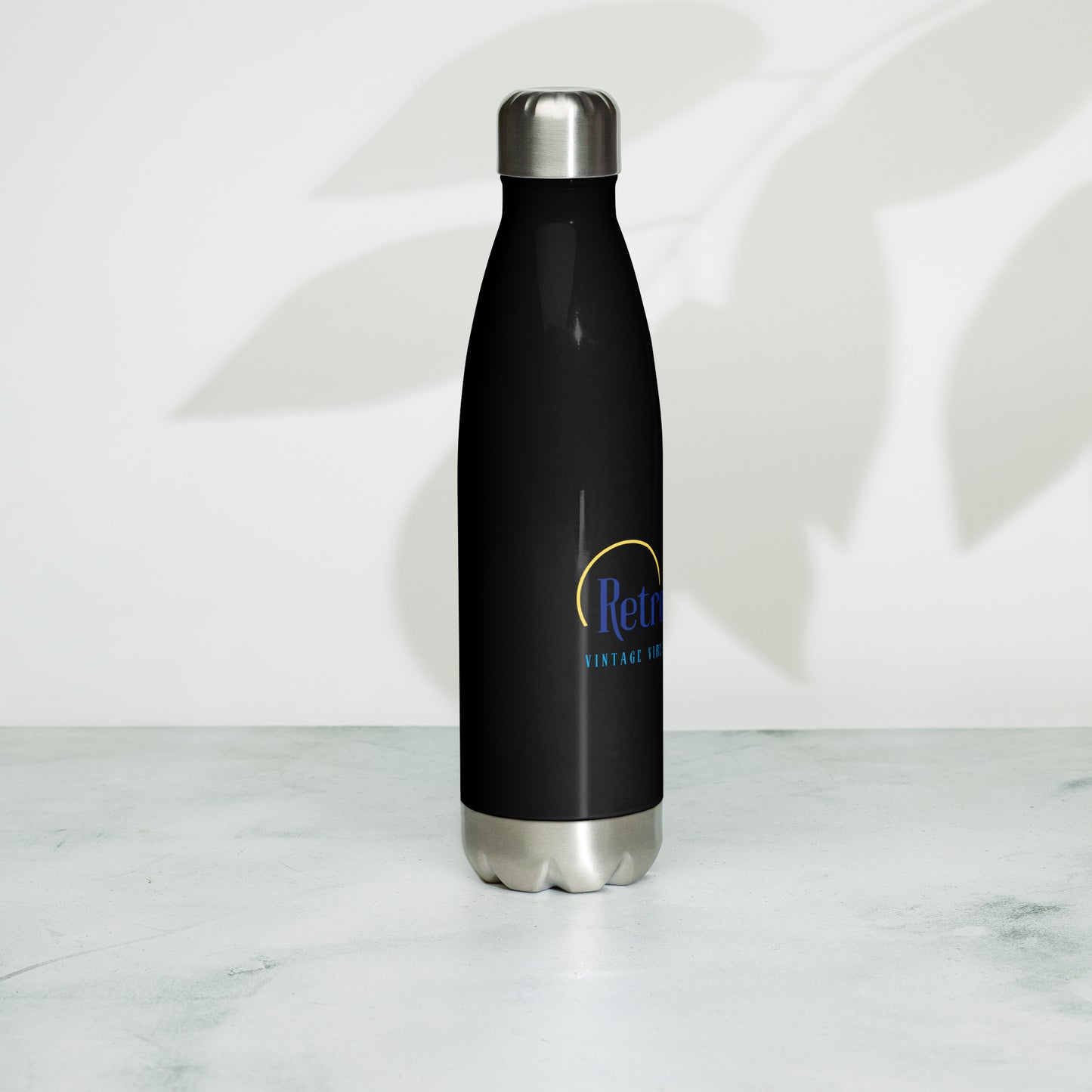 RetroRevive "Vintage Vibes, Modern Message" Stainless Steel Water Bottle