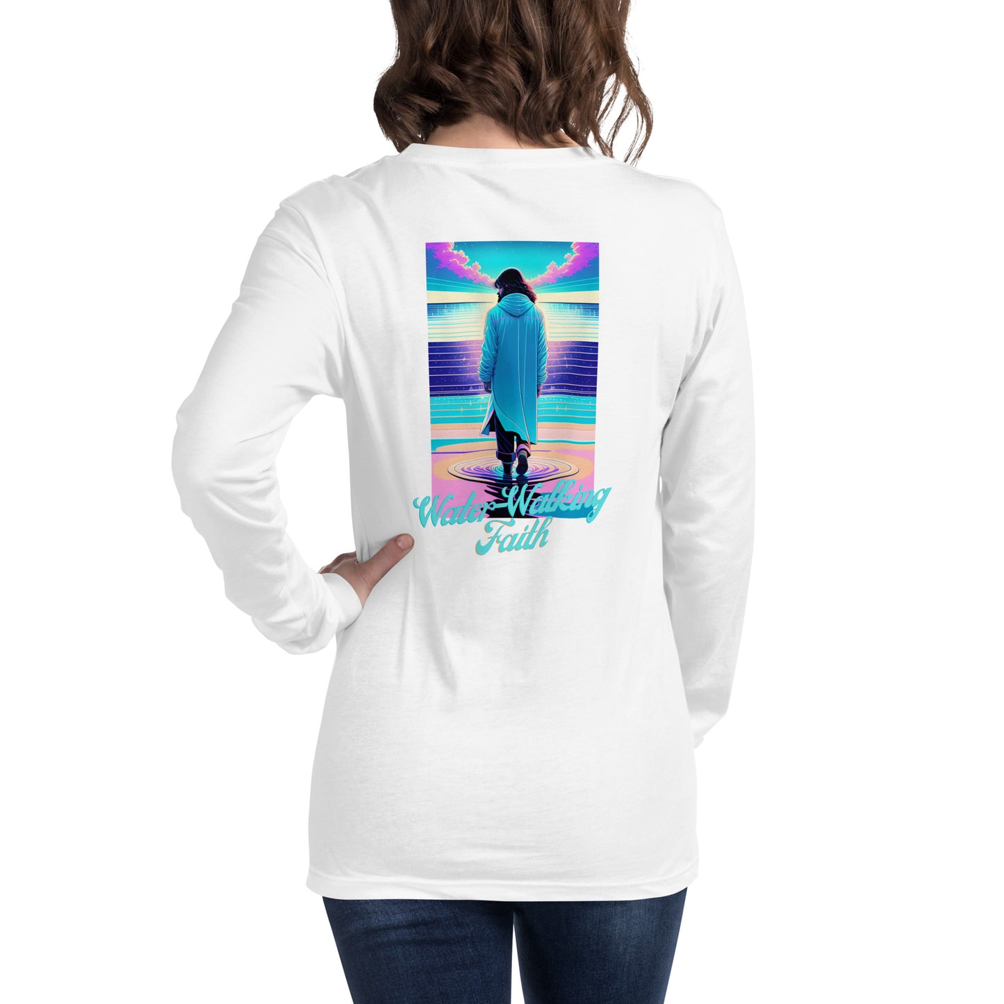 Water Walking Faith Women's Long Sleeve Tee