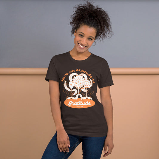 Have an Attitude of Gratitude Orange Women's T-Shirt