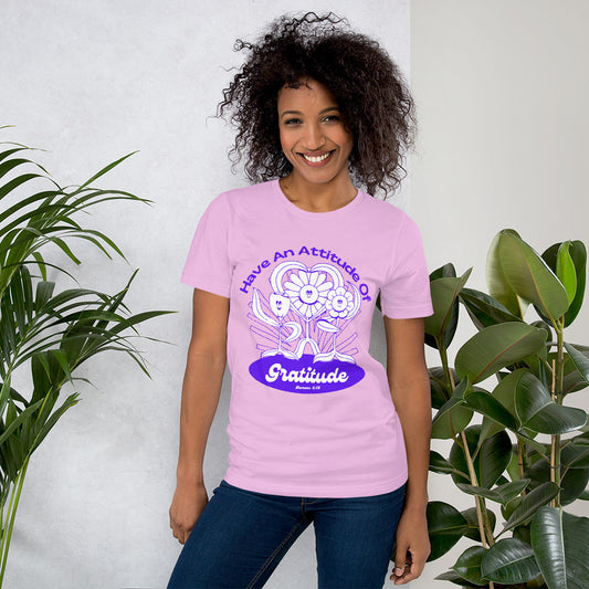 Have an Attitude of Gratitude Purple Women's T-Shirt