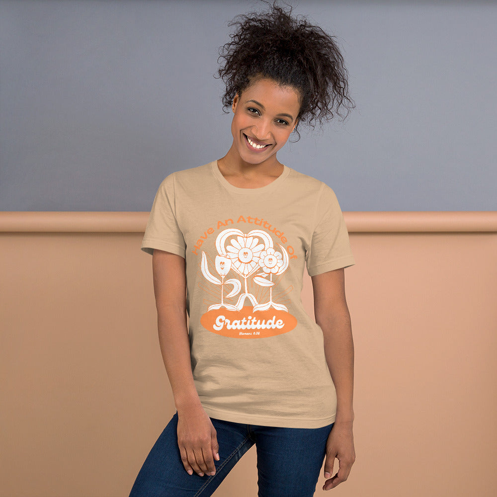 Have an Attitude of Gratitude Orange Women's T-Shirt