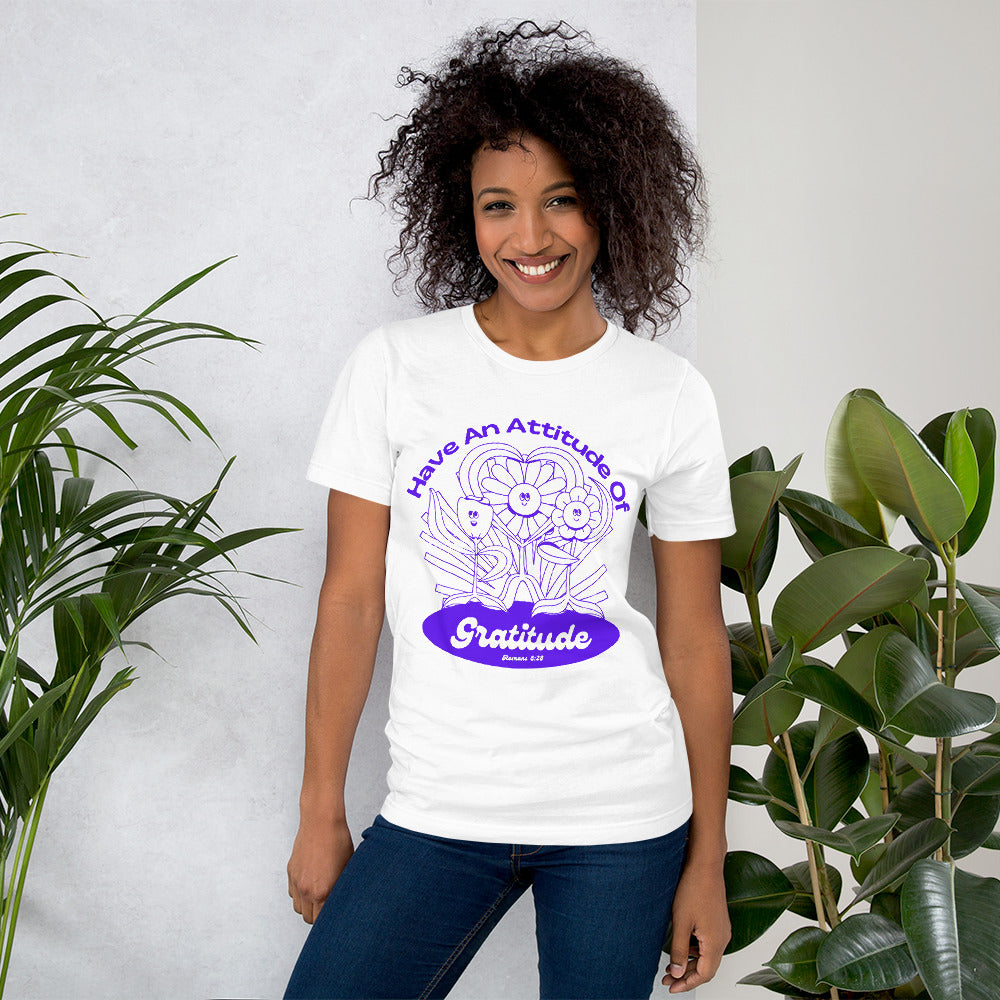 Have an Attitude of Gratitude Purple Women's T-Shirt