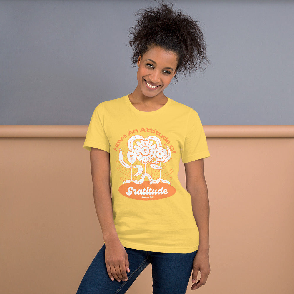 Have an Attitude of Gratitude Orange Women's T-Shirt