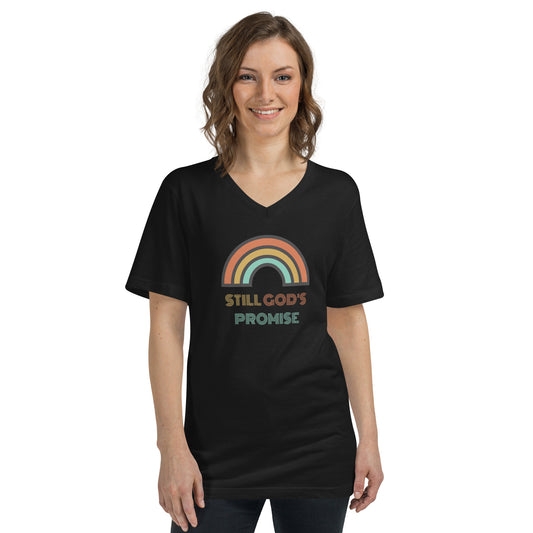 STILL GOD'S PROMISE Women's Short Sleeve V-Neck T-Shirt