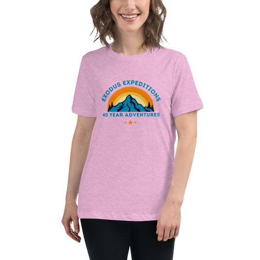 EXODUS EXPEDITIONS 40 YEAR ADVENTURES Women's Relaxed T-Shirt