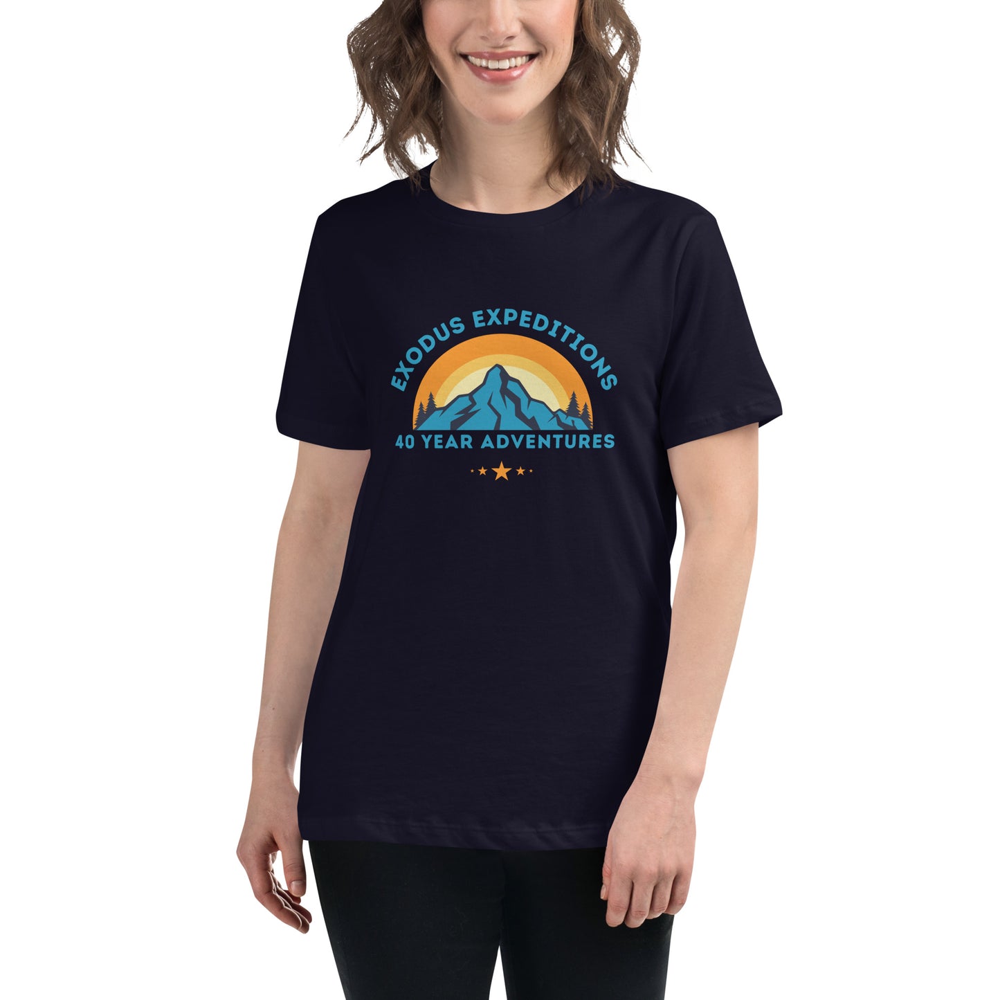 EXODUS EXPEDITIONS 40 YEAR ADVENTURES Women's Relaxed T-Shirt